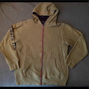 Tommy Hilfiger Boys Full Zip Hoodie XL Olive Green